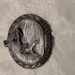 Men's Pewter Wrestling Pendant